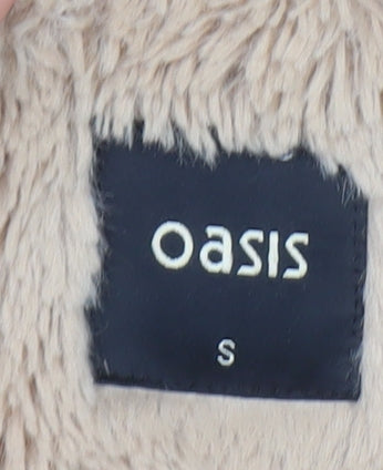 Oasis Women’s Green Fur Trim Hooded Parka Coat Size S