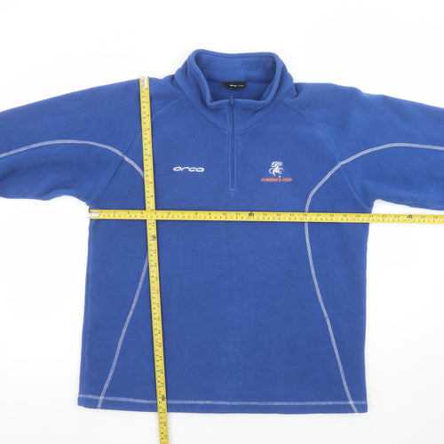 Orca Men's Blue 1/4 Zip Fleece Sweatshirt M Sports Pullover