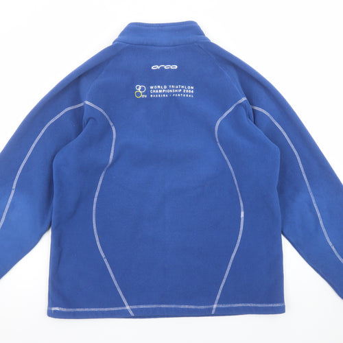 Orca Men's Blue 1/4 Zip Fleece Sweatshirt M Sports Pullover