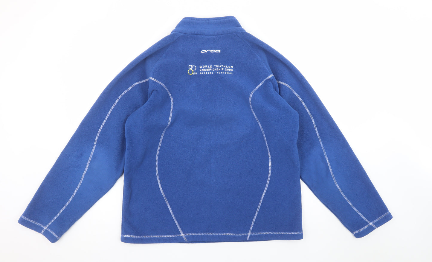 Orca Men's Blue 1/4 Zip Fleece Sweatshirt M Sports Pullover