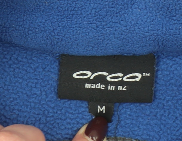 Orca Men's Blue 1/4 Zip Fleece Sweatshirt M Sports Pullover