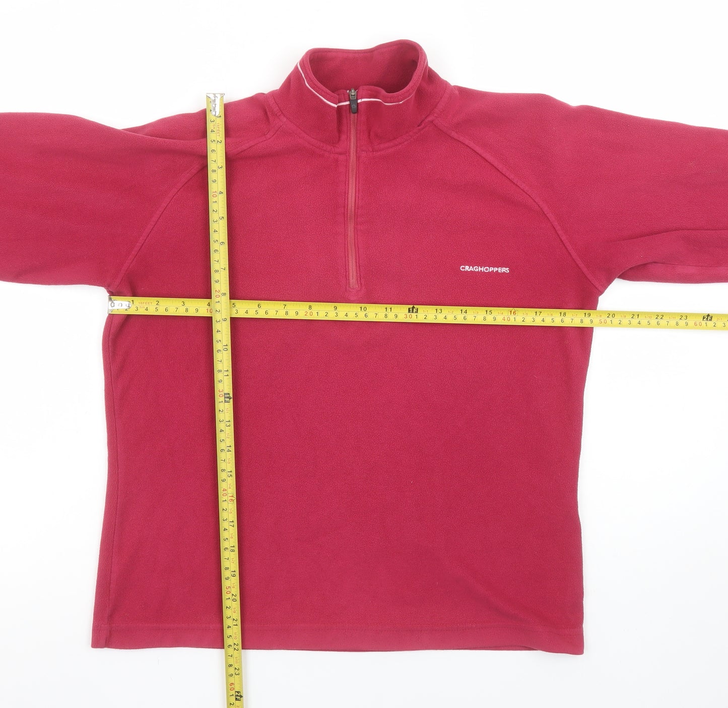 Craghoppers Women's Red Fleece 1/2 Zip Pullover Sweatshirt UK 8