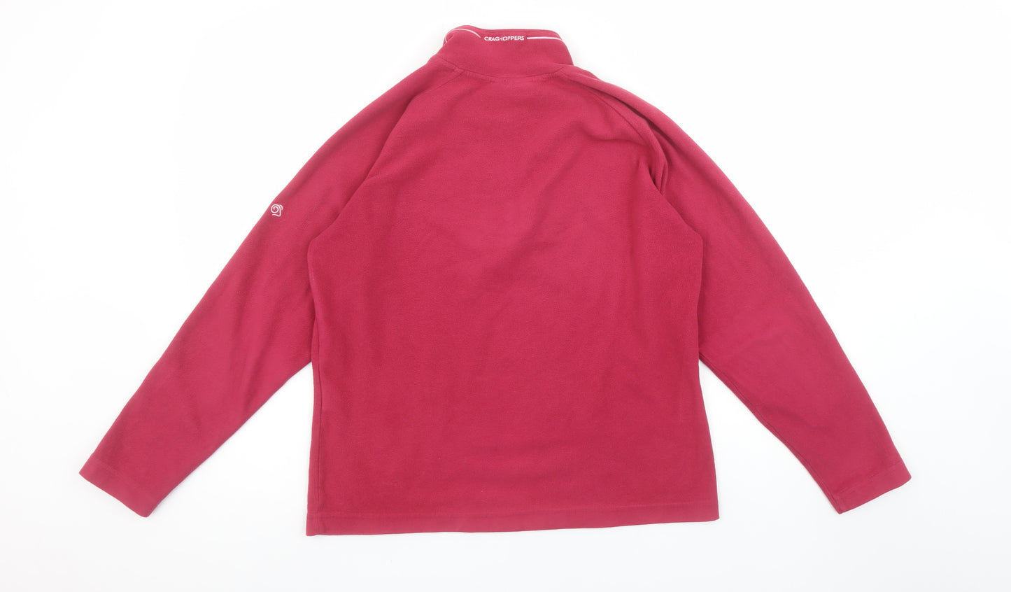 Craghoppers Women's Red Fleece 1/2 Zip Pullover Sweatshirt UK 8