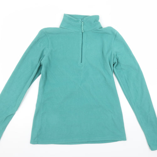 Mountain Warehouse Women’s Green Fleece Pullover 1/4 Zip Sweatshirt Size S
