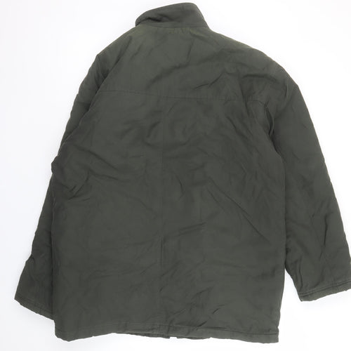 Wolsey Men's Green Mid-Length Overcoat M Cotton Nylon Lined