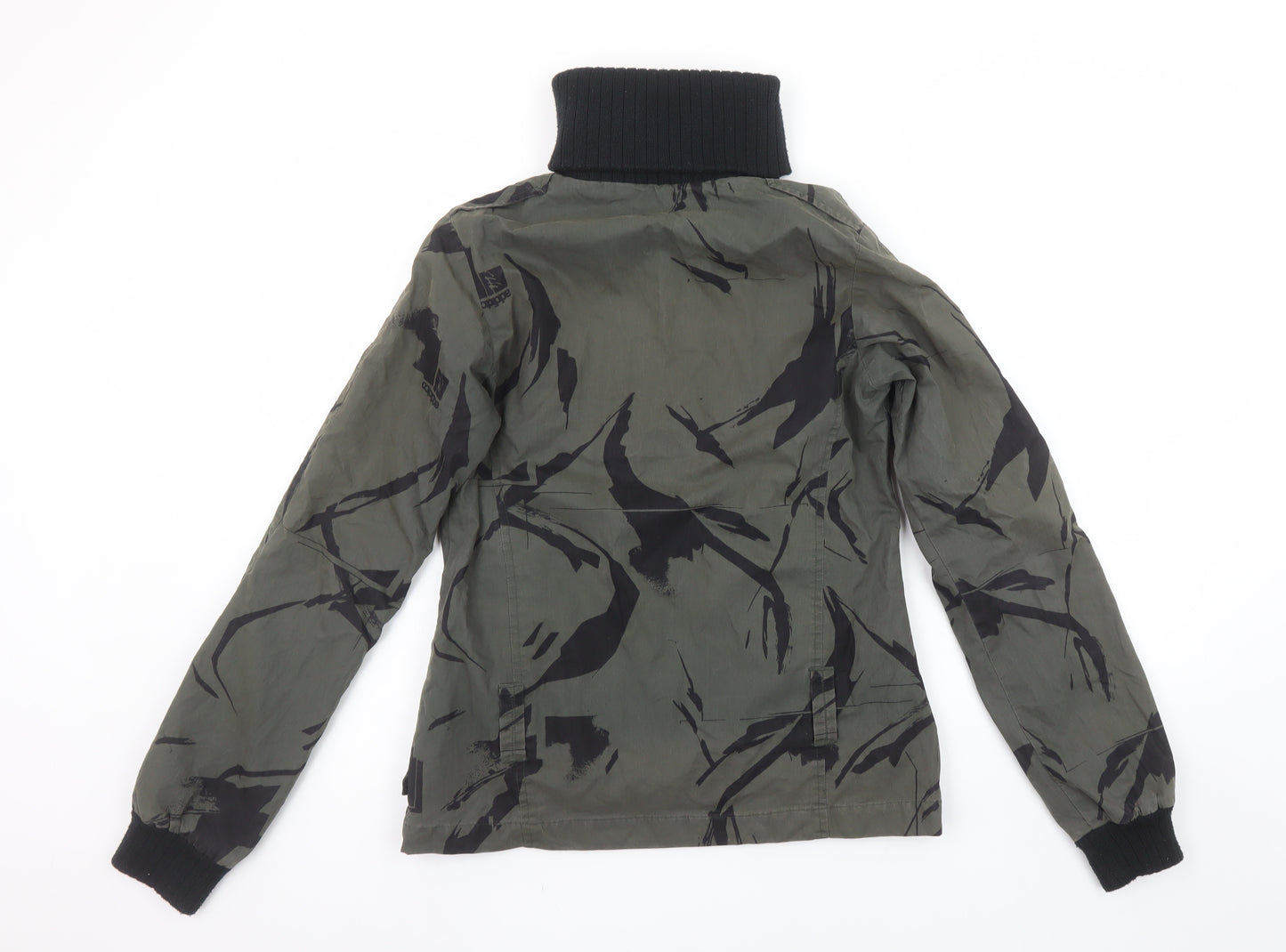 Addict Men's Green Camouflage XS Bomber Jacket Full Zip Cotton Blend