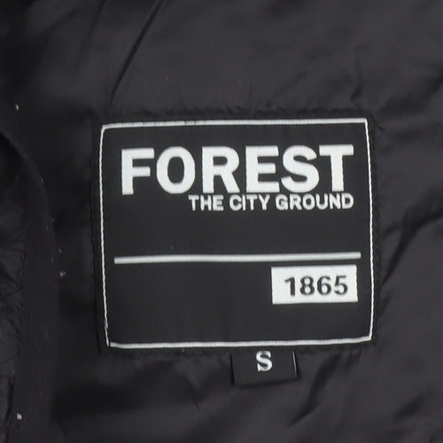 Forest Mens Black Puffer Jacket S Regular Fit Quilted Lightweight