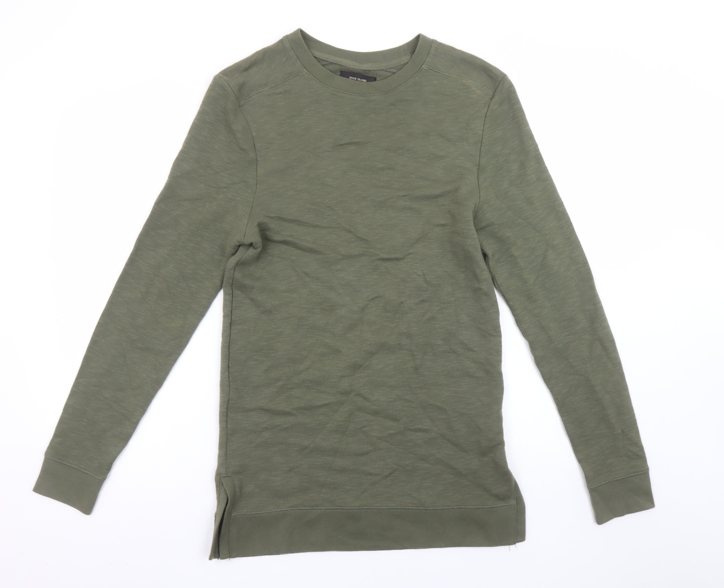 River Island Womens Green XS Pullover Cotton Sweatshirt