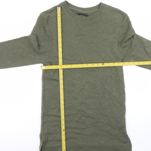 River Island Womens Green XS Pullover Cotton Sweatshirt