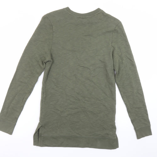 River Island Womens Green XS Pullover Cotton Sweatshirt