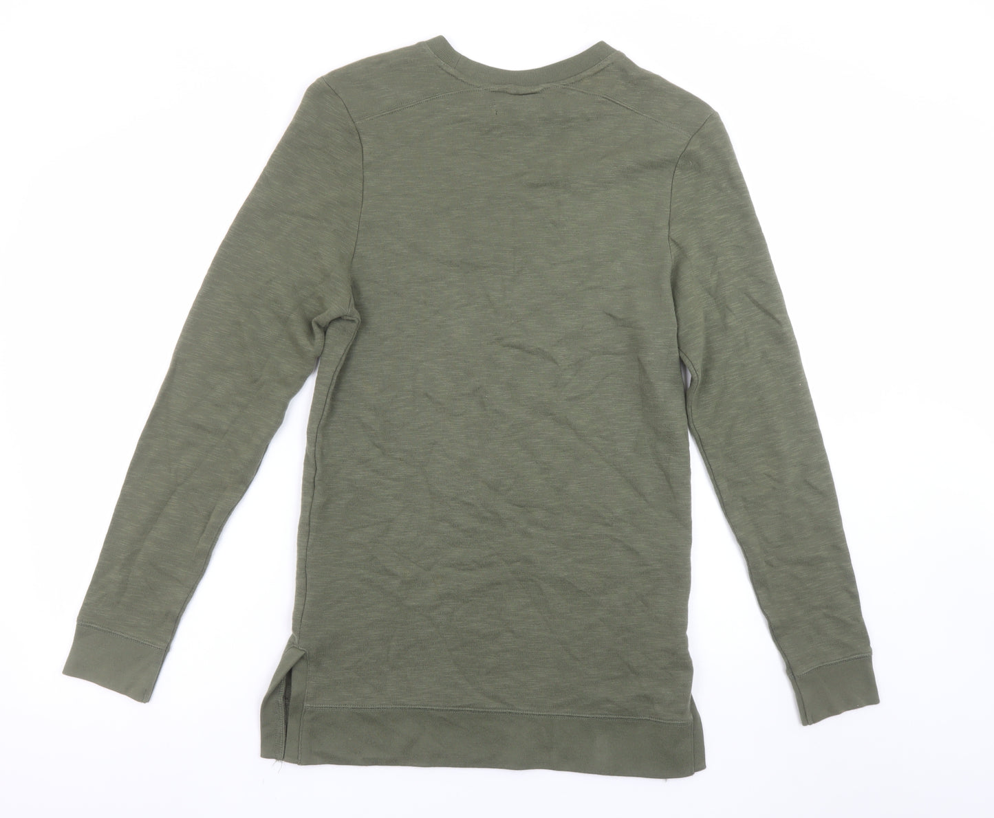 River Island Womens Green XS Pullover Cotton Sweatshirt