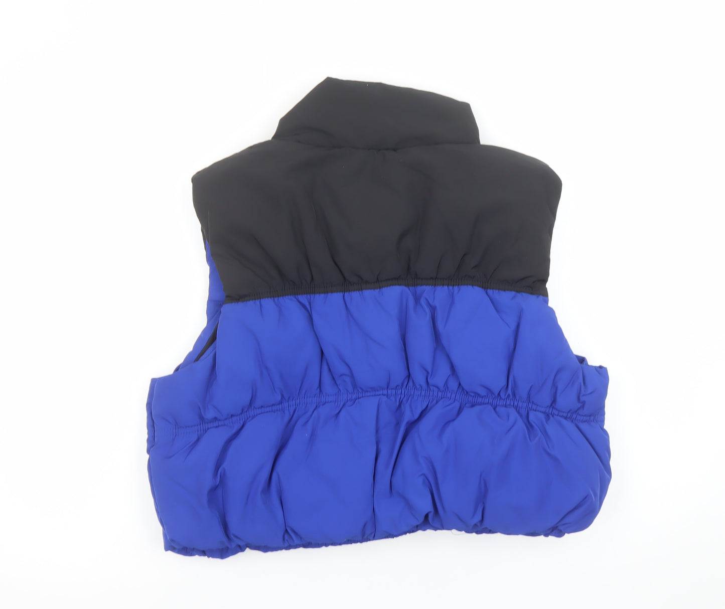H&M Divided Women's Blue Padded Puffer Waistcoat Gilet Size L