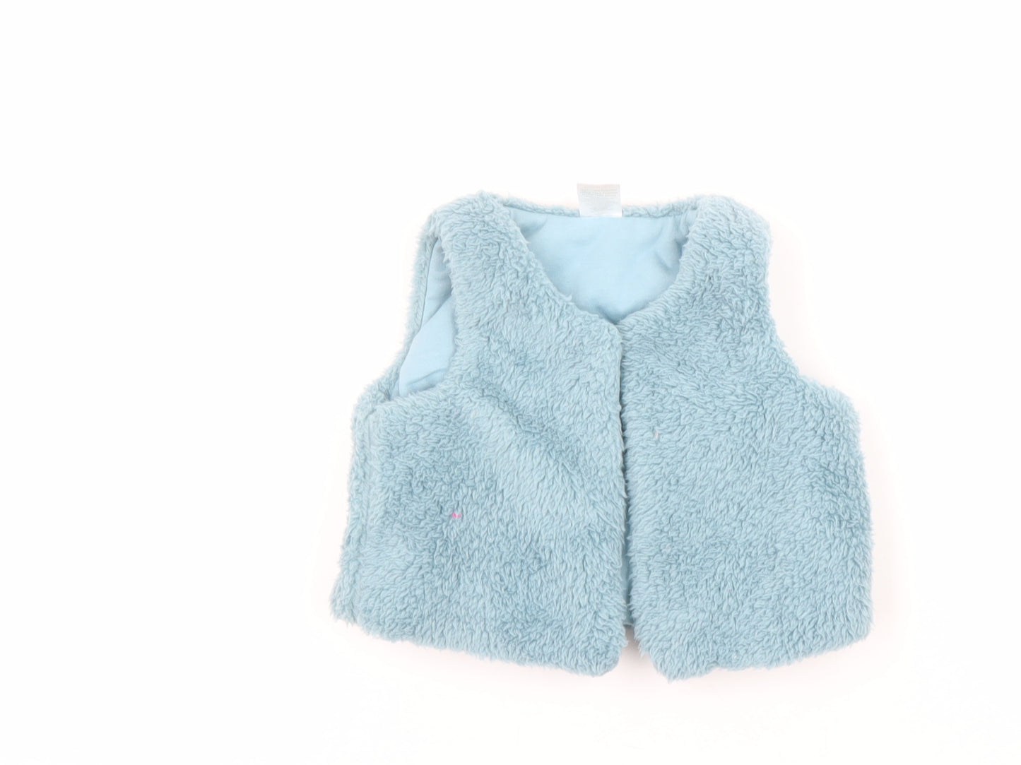 Teeny Weeny Unisex Baby Blue Faux Fur Waistcoat 18-24 Months Lined Soft Vest
