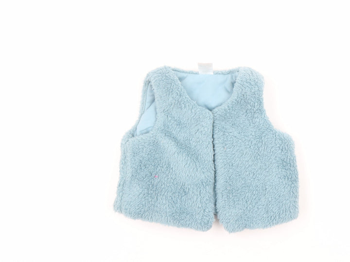 Teeny Weeny Unisex Baby Blue Faux Fur Waistcoat 18-24 Months Lined Soft Vest