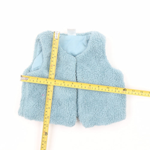 Teeny Weeny Unisex Baby Blue Faux Fur Waistcoat 18-24 Months Lined Soft Vest