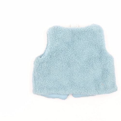 Teeny Weeny Unisex Baby Blue Faux Fur Waistcoat 18-24 Months Lined Soft Vest