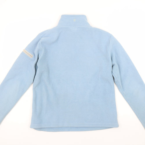 Weird Fish Women Blue 1/4 Zip Fleece Pullover Sweatshirt Size S