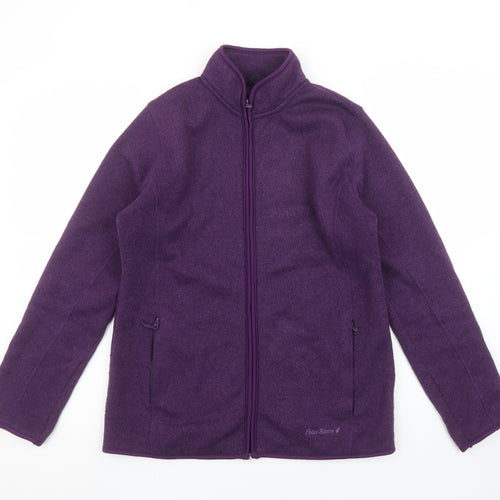 Peter Storm Women's Purple Fleece Full Zip Mid-Length Jacket Size 12