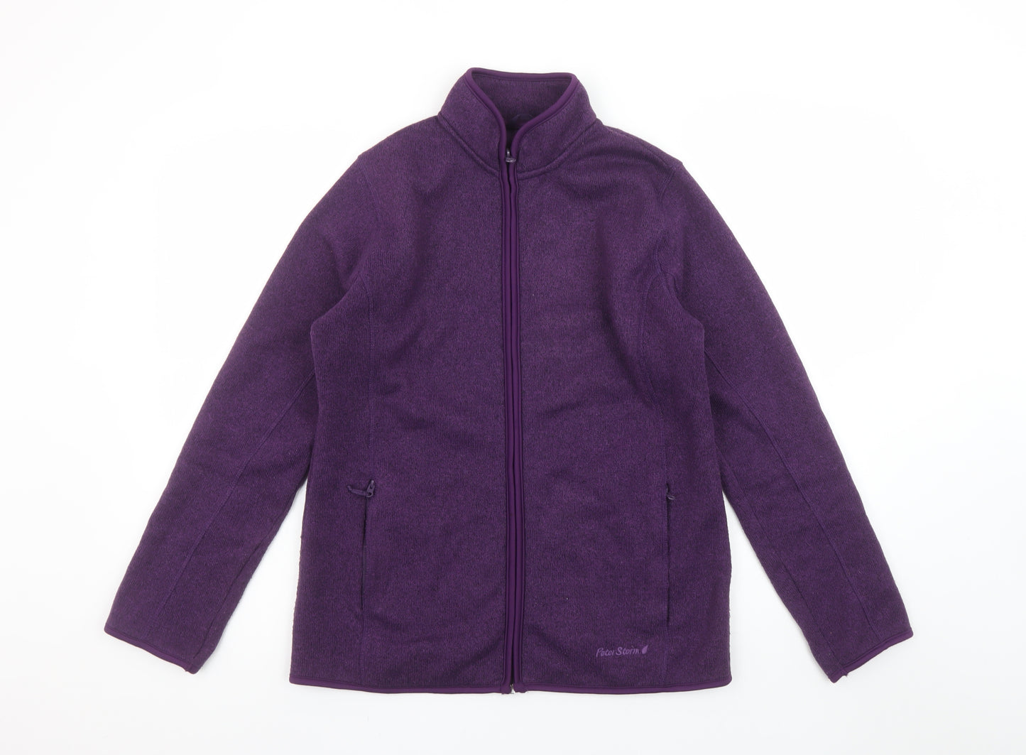 Peter Storm Women's Purple Fleece Full Zip Mid-Length Jacket Size 12