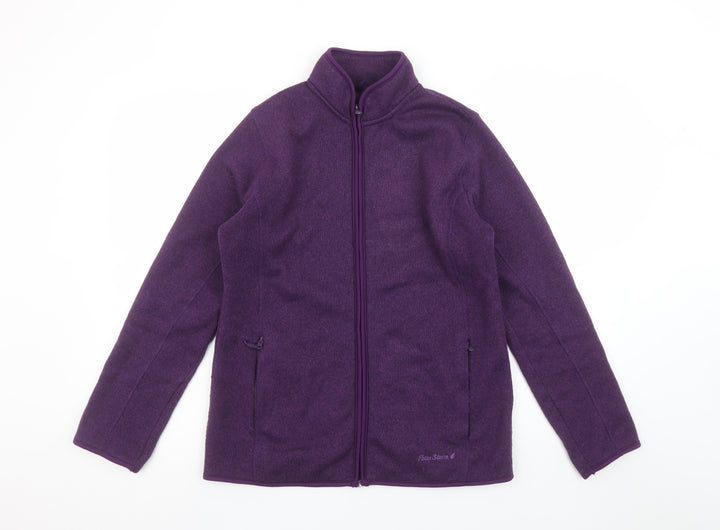 Peter Storm Women's Purple Fleece Full Zip Mid-Length Jacket Size 12