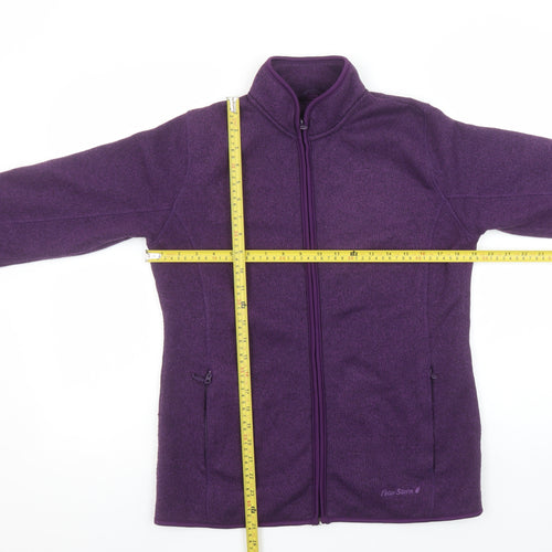 Peter Storm Women's Purple Fleece Full Zip Mid-Length Jacket Size 12