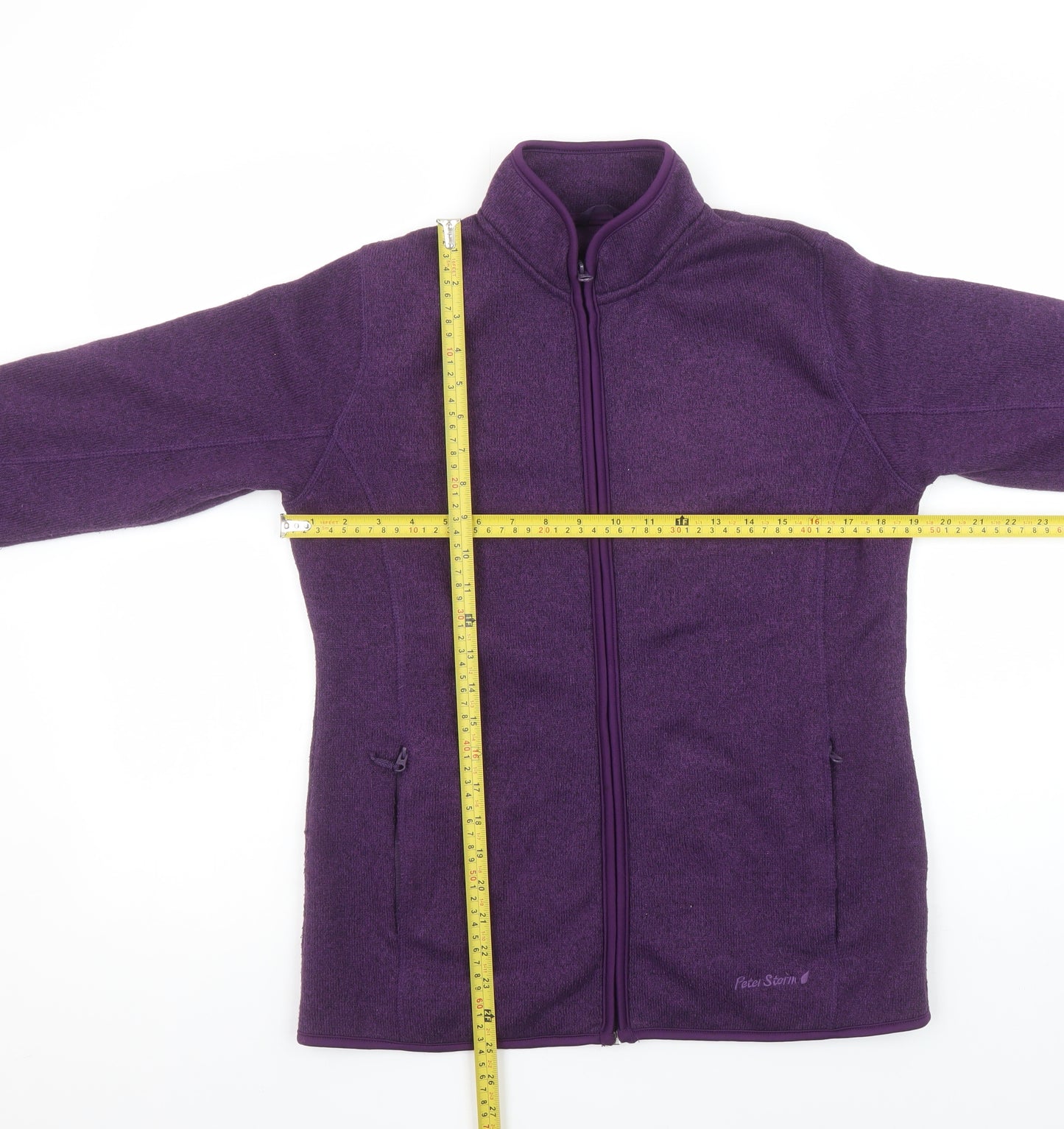 Peter Storm Women's Purple Fleece Full Zip Mid-Length Jacket Size 12
