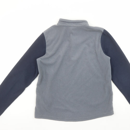 Quechua Boys Grey Fleece 1/4 Zip Pullover Sweatshirt 12-13 Years