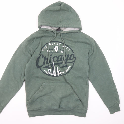 Blue Kay Men's Green Chicago Pullover Hoodie Small Regular Fit