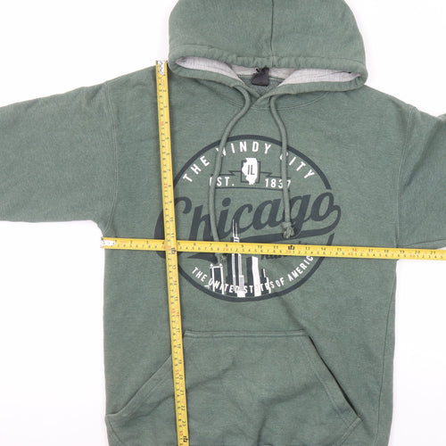 Blue Kay Men's Green Chicago Pullover Hoodie Small Regular Fit