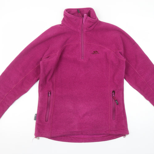 Trespass Womens XS Pink 1/2 Zip Fleece Pullover Sweatshirt
