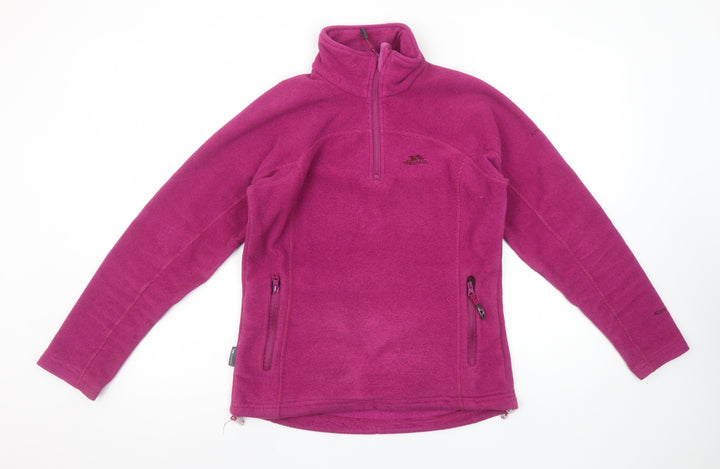 Trespass Womens XS Pink 1/2 Zip Fleece Pullover Sweatshirt