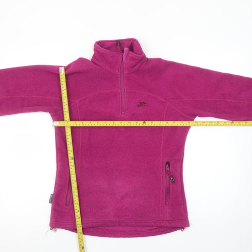 Trespass Womens XS Pink 1/2 Zip Fleece Pullover Sweatshirt