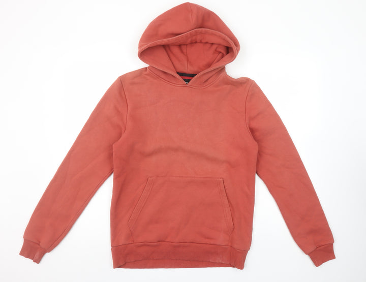 Gray New York Men's Red Pullover Hoodie S Graphic Print Cotton Blend