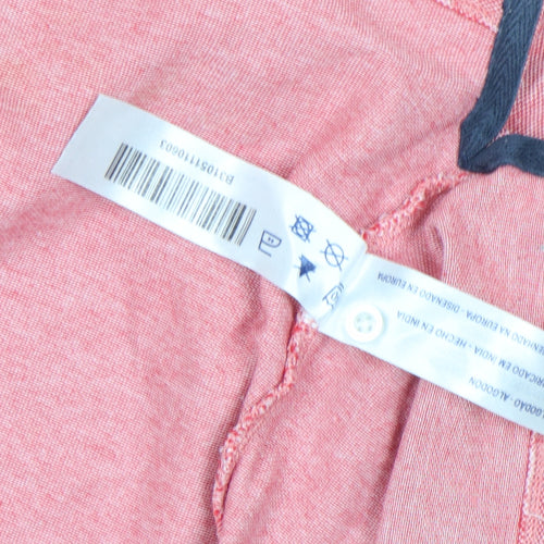 Mr. Blue Men's Pink Cotton Polo Shirt Size L Short Sleeve
