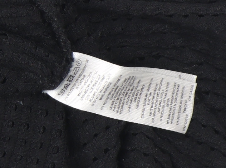 French Connection Women Black XS Cotton Blend 3/4 Sleeve Top