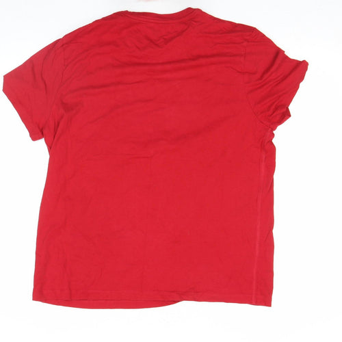 F&F Men Red Christmas Santa Graphic Cotton T-Shirt L
