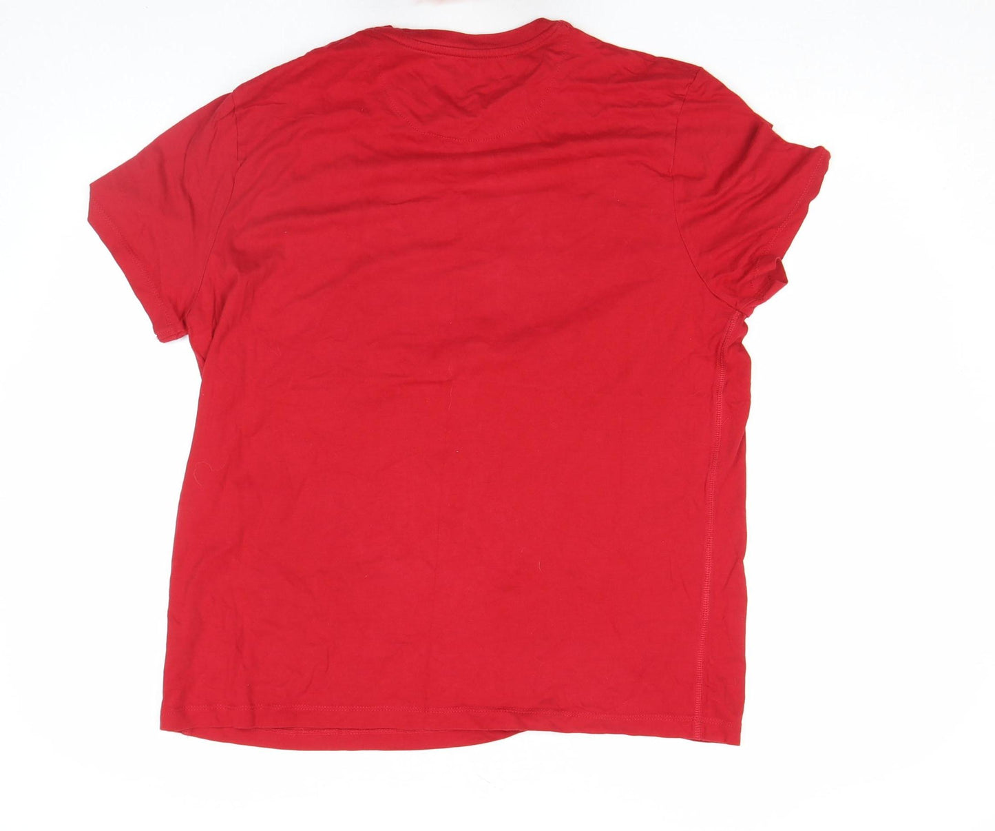 F&F Men Red Christmas Santa Graphic Cotton T-Shirt L