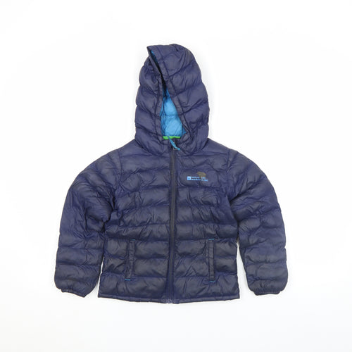 Mountain Warehouse Boys Blue Hooded Puffer Jacket 3-4 Years Lightweight Down Coat