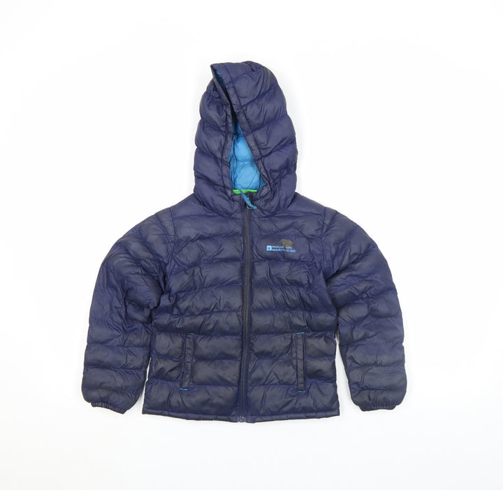 Mountain Warehouse Boys Blue Hooded Puffer Jacket 3-4 Years Lightweight Down Coat