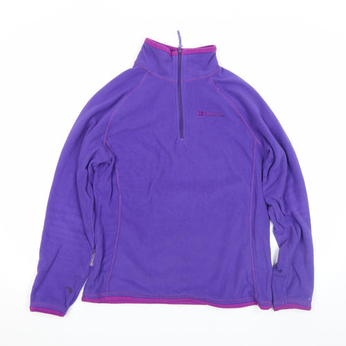 Mountain Warehouse Womens Purple Fleece 1/4 Zip Pullover UK 10