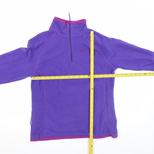 Mountain Warehouse Womens Purple Fleece 1/4 Zip Pullover UK 10