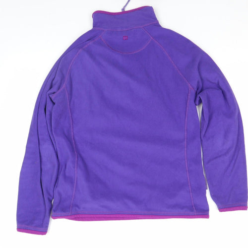 Mountain Warehouse Womens Purple Fleece 1/4 Zip Pullover UK 10