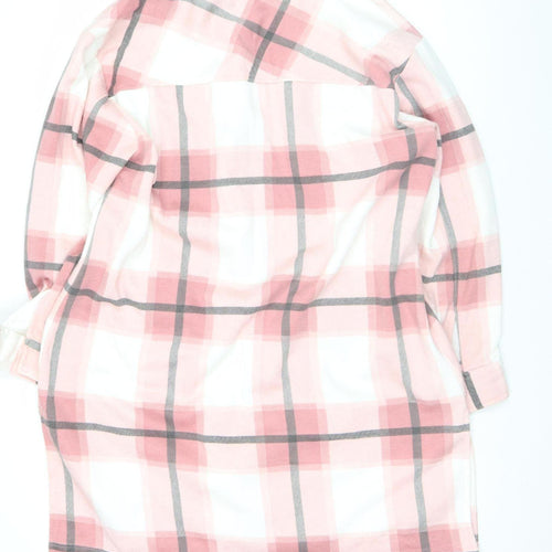 VIVICHI Women Pink Check Flannel Shacket Jacket XL