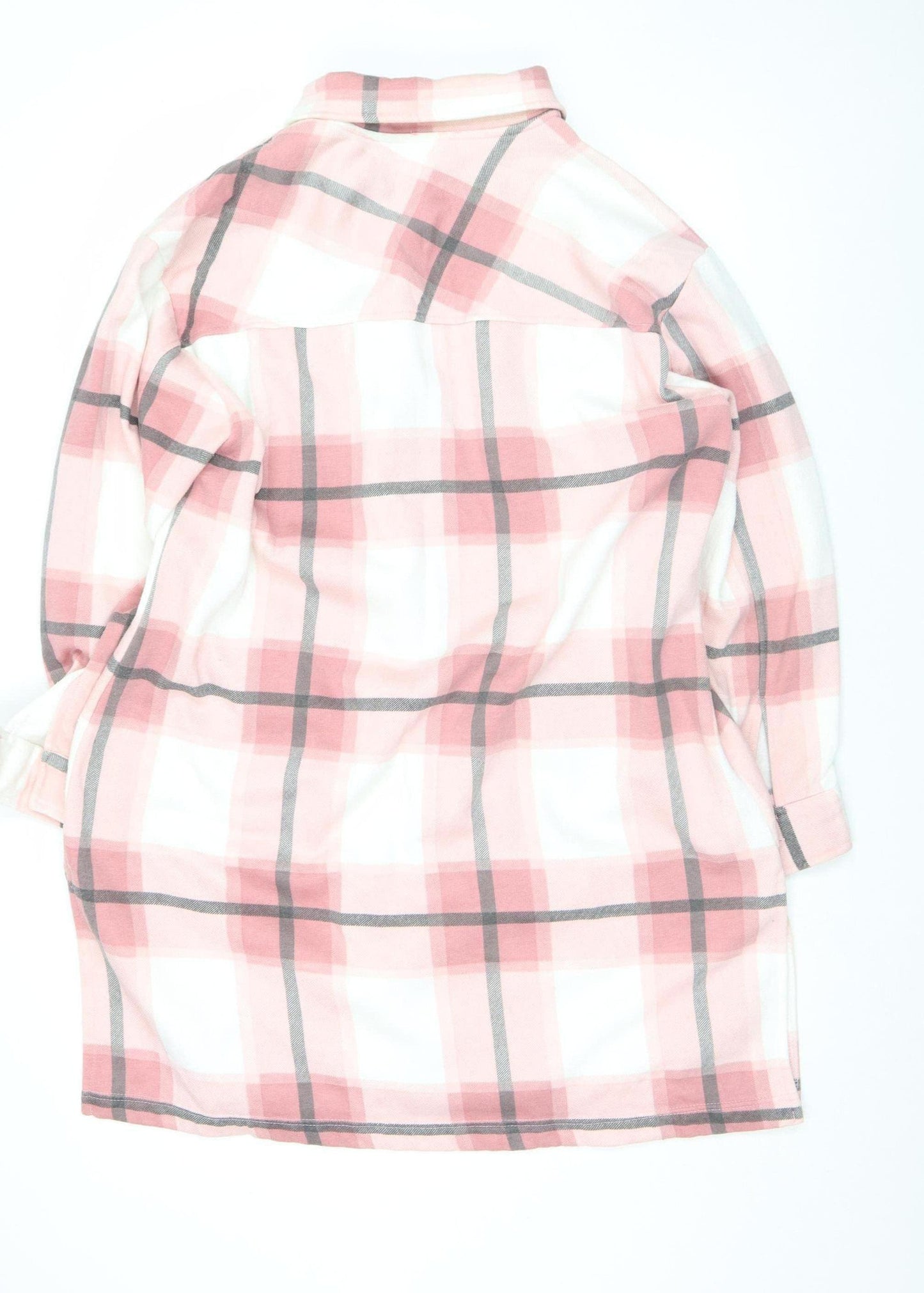 VIVICHI Women Pink Check Flannel Shacket Jacket XL