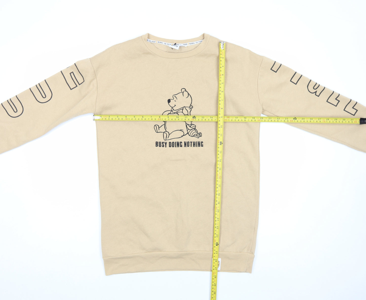 Disney Women’s Beige Winnie the Pooh Sweatshirt Size S Crew Neck