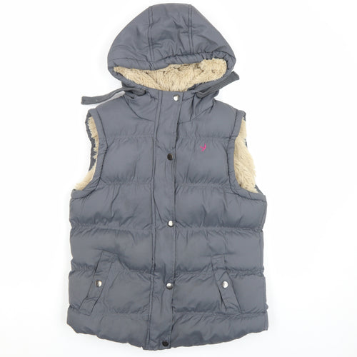Atmosphere Women's Grey Hooded Puffer Waistcoat Size 10