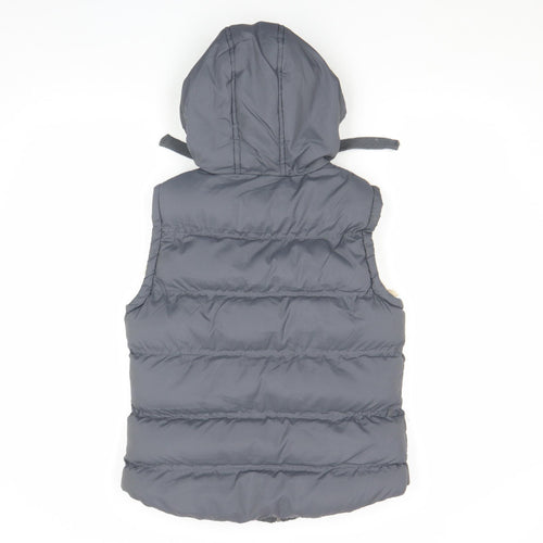 Atmosphere Women's Grey Hooded Puffer Waistcoat Size 10