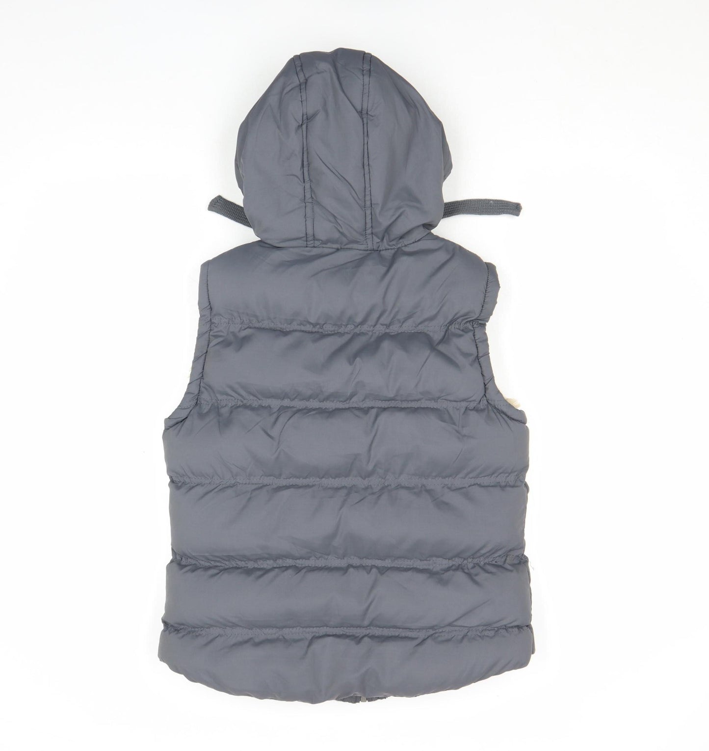 Atmosphere Women's Grey Hooded Puffer Waistcoat Size 10