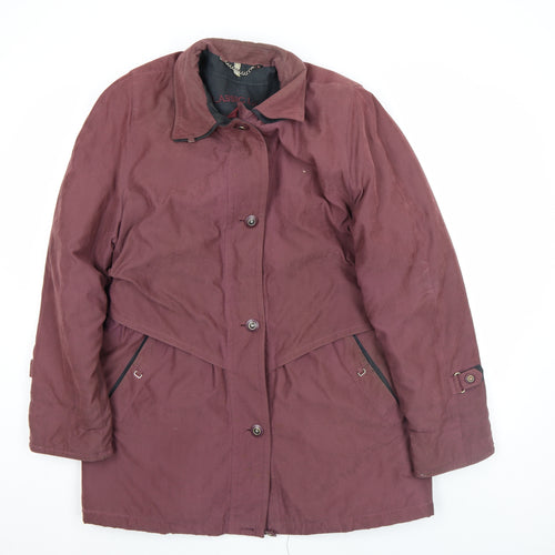 Classic Line Women's Brown Mid-Length Coat Size 16 Lined Buttons