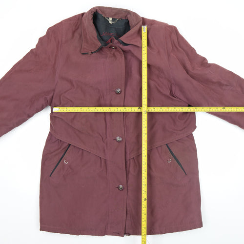 Classic Line Women's Brown Mid-Length Coat Size 16 Lined Buttons